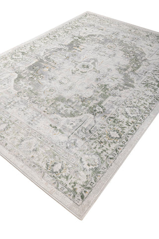 Soft Classic Rug | Linen White & Amber Green Carpet for Living Room, Bedroom, Dining Room 4X6 ft,5X7.6 ft & 6.6X9.6 ft