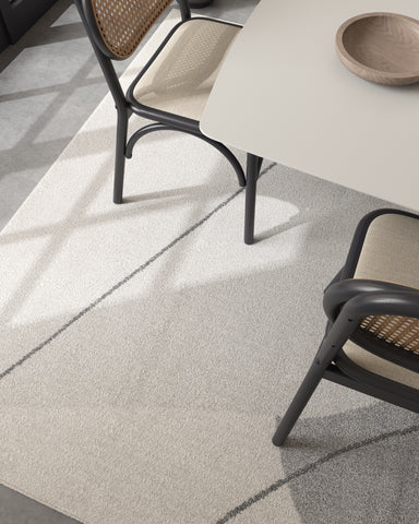 Soft Abstract Rug  | Light Gray & Natural White Carpet for Living Room, Bedroom, Dining Room 4X6 ft,5X8 ft & 6X9 ft