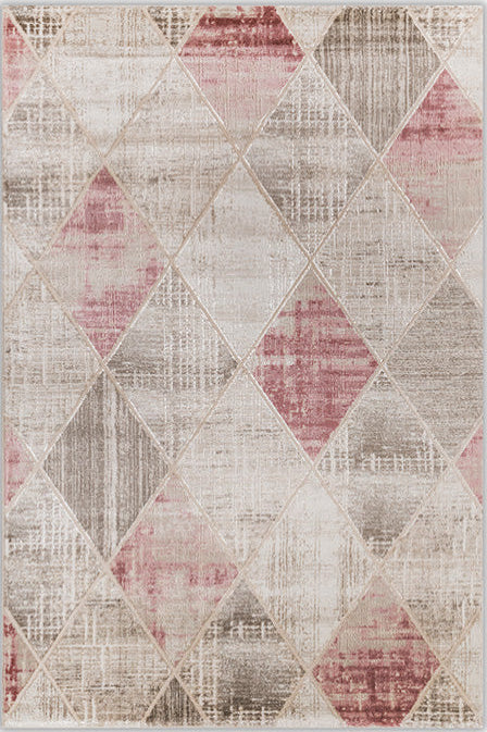 Soft Traditional Rug  | Pink & Light Beige