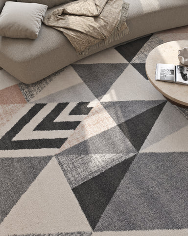 Soft Classic Rug  | Classic Gray & Pink Tint Carpet for Living Room, Bedroom, Dining Room 4X6 ft,5X8 ft & 6X9 ft