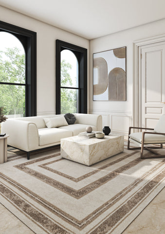 Soft Classic Rug  | Camel & Light Beige Carpet for Living Room, Bedroom, Dining Room 4X6 ft,5X7.6 ft & 6.6X9.6 ft