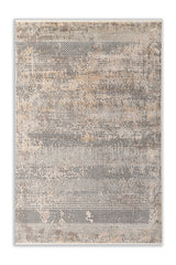 Mirev Ivory & Gray Polypropylene Rug