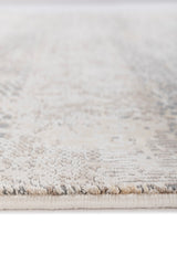 Mirev Ivory & Gray Polypropylene Rug