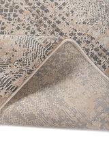 Mirev Ivory & Gray Polypropylene Rug