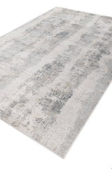 Asterlane Abstract Winter White & Crystal Gray Color Rug