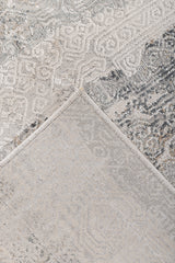 Asterlane Abstract Winter White & Crystal Gray Color Rug