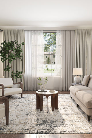 Soft Modern Rug | Frost Gray & Honey Yellow Carpet for Living Room, Bedroom, Dining Room 4X6 ft,5X8 ft & 6X9 ft