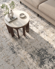 Asterlane Abstract Frost Gray & Honey Yellow Rug