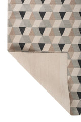 Prism Beige Grey Cotton Rug
