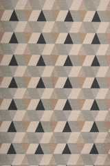 Prism Beige Grey Cotton Rug