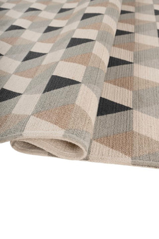 Prism Beige Grey Cotton Rug