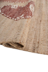 Asterlane Tan Deep Navy 5X7'6 Feet Dhurrie 90% Jute and 10% Wool for Living Room,Bedroom,Home