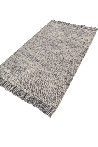 Moraine Gray Jute & Wool Dhurrie