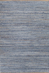 Eldra Blue Wool & Jute Dhurrie