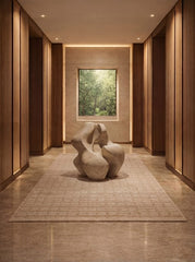 Brika Ivory & Tan Wool Rug