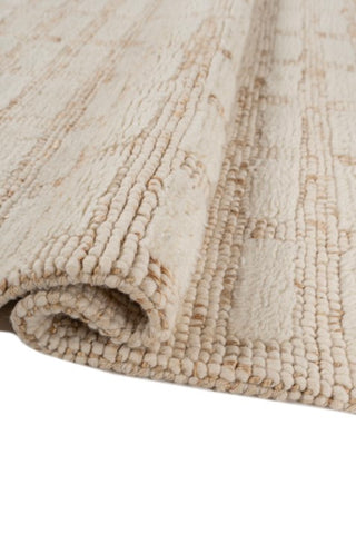 Asterlane Tan White 5X8'6 Feet Dhurrie 70% Wool and 30% Jute for Living Room,Bedroom,Home