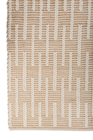 Asterlane Tan White 5X8 Feet Dhurrie 50% Jute and 50% Wool for Living Room,Bedroom,Home