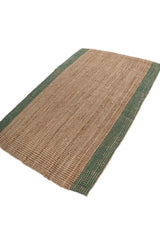 Tarin Tan & Green Jute Rug