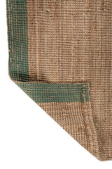 Tarin Tan & Green Jute Rug