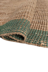 Tarin Tan & Green Jute Rug
