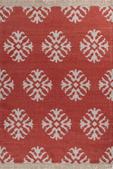 Raktis Red Polyester Rug