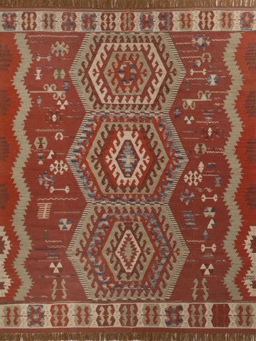 Kaarva Terracotta Polyester Rug
