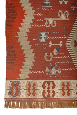 Kaarva Terracotta Polyester Rug