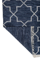 Mandor Blue Polyester Dhurrie