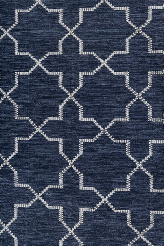 Mandor Blue Polyester Dhurrie