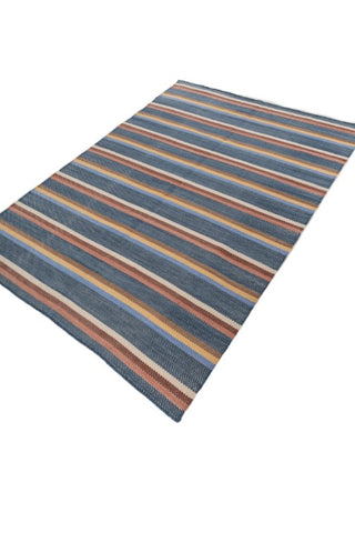 Sonora Blue Polyester Dhurrie