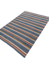 Sonora Blue Polyester Dhurrie