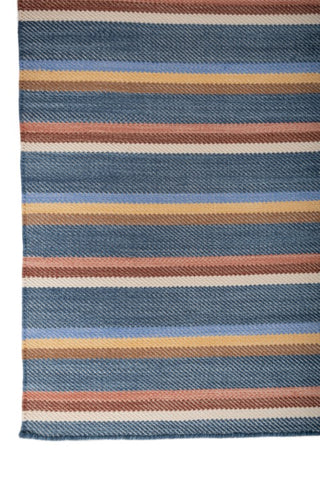 Sonora Blue Polyester Dhurrie