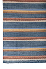 Sonora Blue Polyester Dhurrie