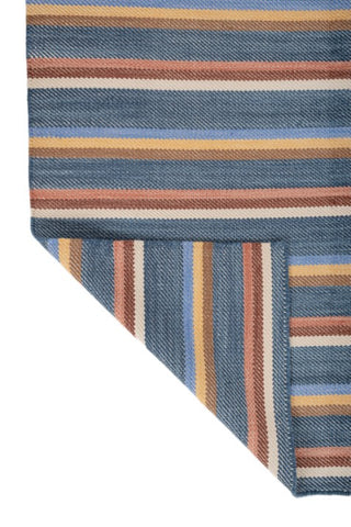 Sonora Blue Polyester Dhurrie