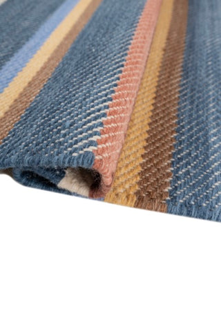 Sonora Blue Polyester Dhurrie