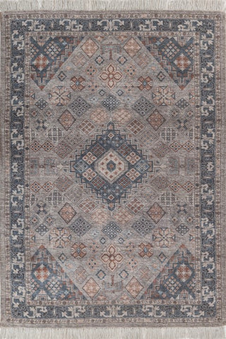 Isfara Blue Reyon Chennile Dhurrie