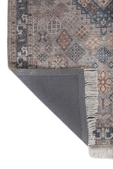 Isfara Blue Reyon Chennile Dhurrie