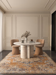 Embereth Mustard & Ivory Rayon Chenille Rug