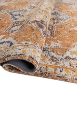 Embereth Mustard & Ivory Rayon Chenille Rug