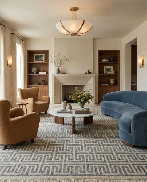 Labryn Grey Wool Rug