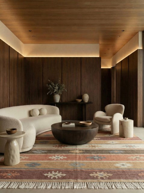 Caldera Terracotta Wool Dhurrie