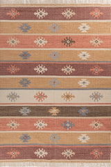 Caldera Terracotta Wool Dhurrie
