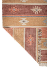 Caldera Terracotta Wool Dhurrie