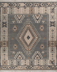 Caelvyr Grey & Beige Wool Rug