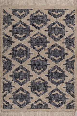 Valdren Deep Blue & Ivory Wool Rug