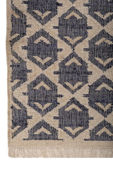 Valdren Deep Blue & Ivory Wool Rug