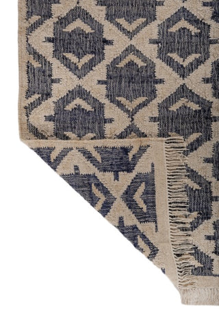 Valdren Deep Blue & Ivory Wool Rug