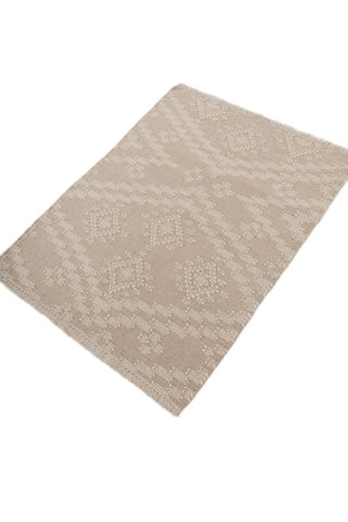 Mirage Taupe Wool Dhurrie
