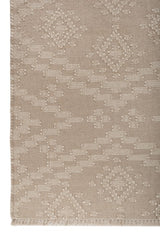 Mirage Taupe Wool Dhurrie