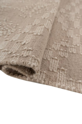 Mirage Taupe Wool Dhurrie
